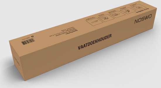 Noswo Vaatdoekhouder - Gootsteen Organizer - Aanrecht & Keuken - RVS - Zwart