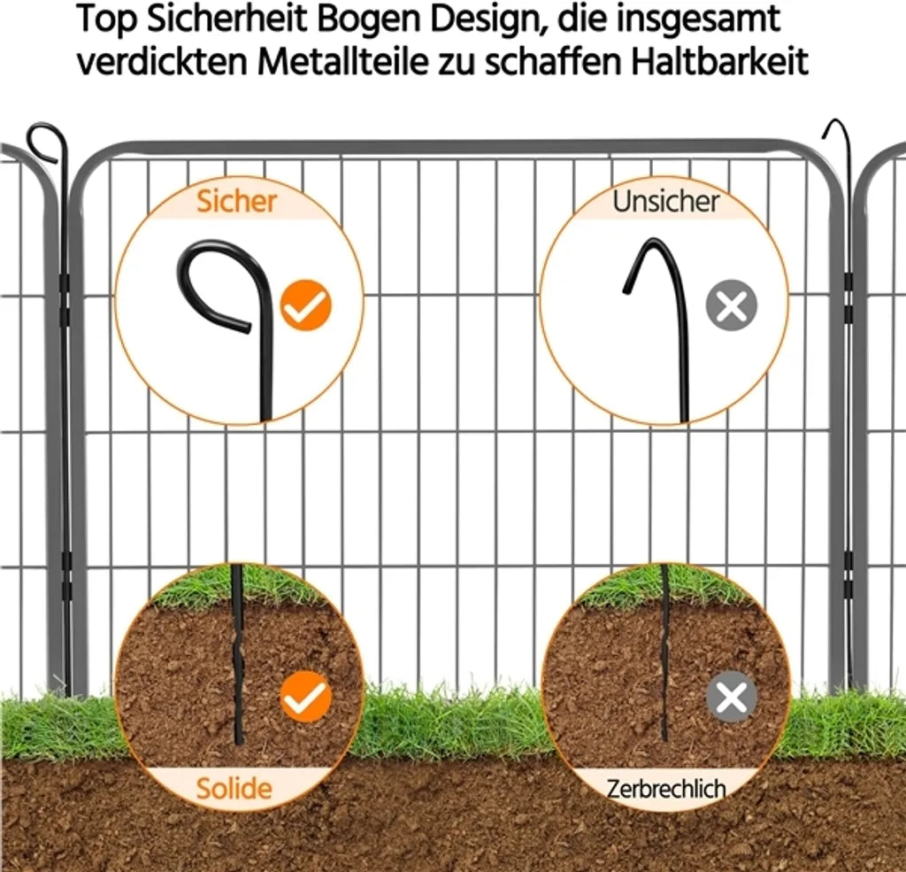 Yaheetech Puppyren - 16-delig - 60 cm - Met 2 Deuren - Zwart