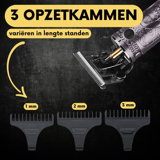 Professionele Draadloze T-blade Tondeuse – Sansbeauté® Buddha Trimmer – Baard & Hoofdhaar – Kappersset