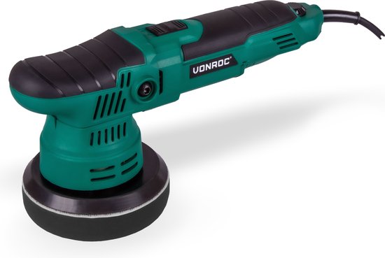 VONROC Excentrische polijstmachine - poetsmachine – 650W – Ø125mm – Soft start – Vast vermogen & 1 polijstschijf