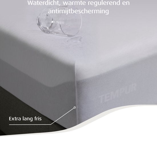 Home by TEMPUR - Matrasbeschermer - 140 x 200 x 25 cm - Wit & TENCEL Lyocell - Waterdicht & Verkoelend - Slaapkamer & Hygiëne - Anti-huisstofmijt en ademend