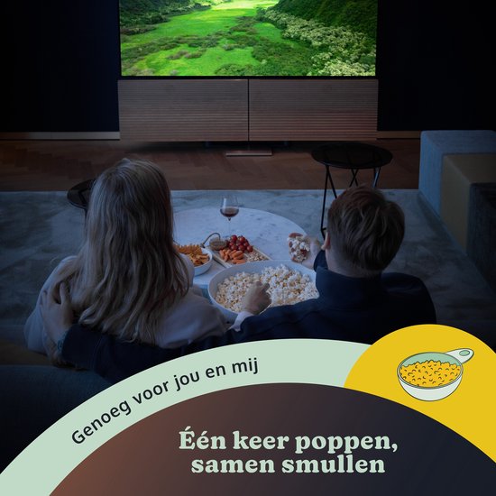 JAP Appliances Happy Pops - Retro popcornmachine (2-3 personen) 1200W - Inclusief maat- en botersmeltlepel - Klaar binnen 3 minuten - Zonder olie - Groen