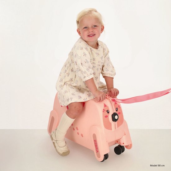 Zebra Trends Ranger Kinder Koffer - Handbagage - Kids - Zitkoffer - Kinderen - Roze