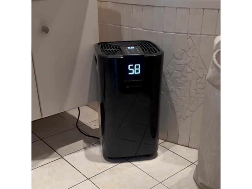 AtmosPure AirDry Elite Luchtontvochtiger - Ontvochtigt 12 Liter per Dag - Wasdroogfunctie - Zwart