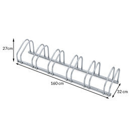 Monzana 2 stuks Fietsenrek - Fietsenstalling- voor 12 fietsen - 160x32x27 cm - Metalen fietsenrek