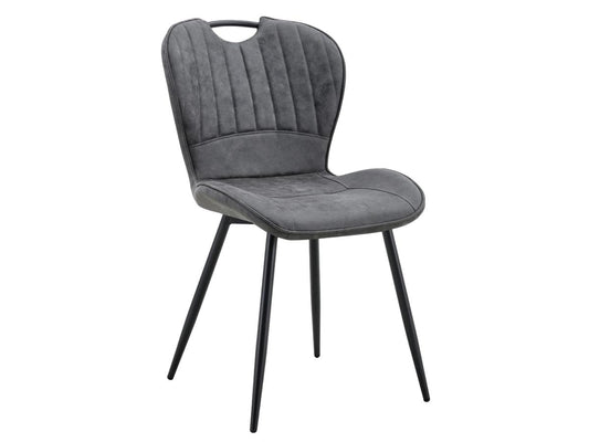 Multifurn Sten Eetkamerstoel - Microleder - Antraciet - Duopack