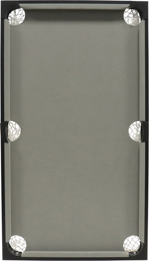 Cougar Pooltafel Mini 3 ft – Compacte Pooltafel in Eiken/Grijs – Opzettafel - Inclusief Ballen, Keuen, Triangel, Krijt & Borstel