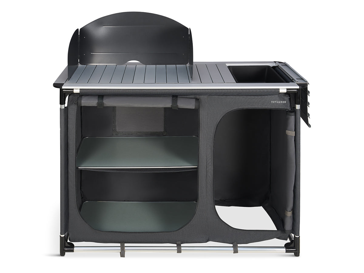 Trvlmore Campingkeuken met Windscherm en Afwasbak - 120 x 120 x 83 cm