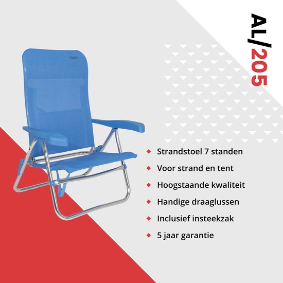 Crespo - Strandstoel - AL/205 - Blauw