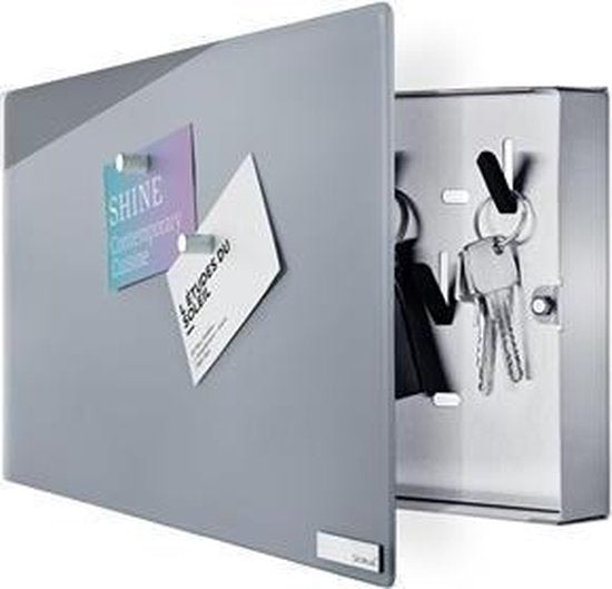 Blomus sleutelkastje Velio met magneten 20x30 cm grijs