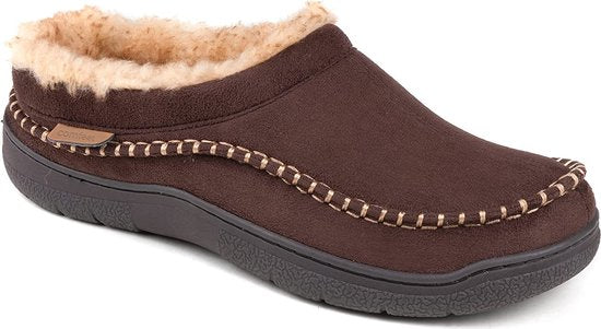 Pantoffels Heren - Sloffen - Mocassins - Tan - Anti-slip - Maat 44/45 - Comfeet