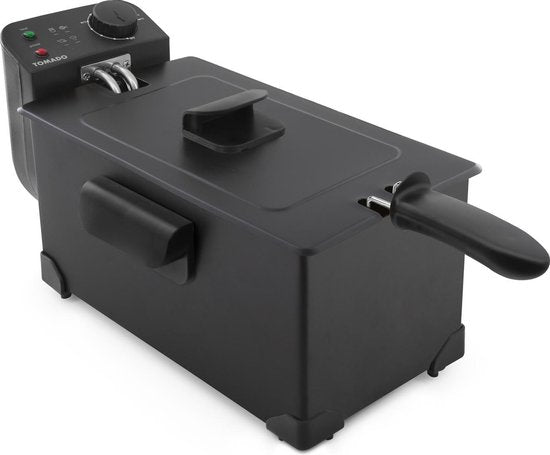 Tomado TDF3001B - Frituurpan - 3 liter inhoud - 2200 Watt - Koude zone - Zwart
