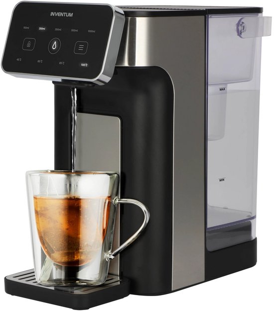 Inventum HWD725B Heetwaterdispenser - 2L - Kunststof - BVA vrij - 2600W - 29x17x30.80 cm - Zwart/RVS