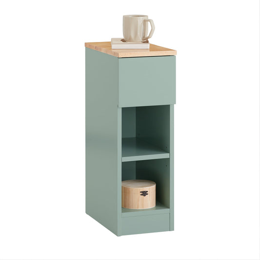 SoBuy FBT111-GR Nachtkastje Groen 20x35x60 cm – Compacte Bijzettafel met Lade