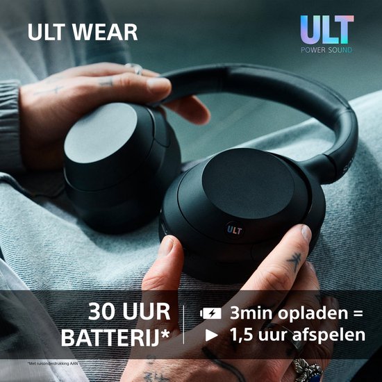 Sony ULT Wear - Draadloze Noise Cancelling koptelefoon met ULT Power Sound - Forest Gray