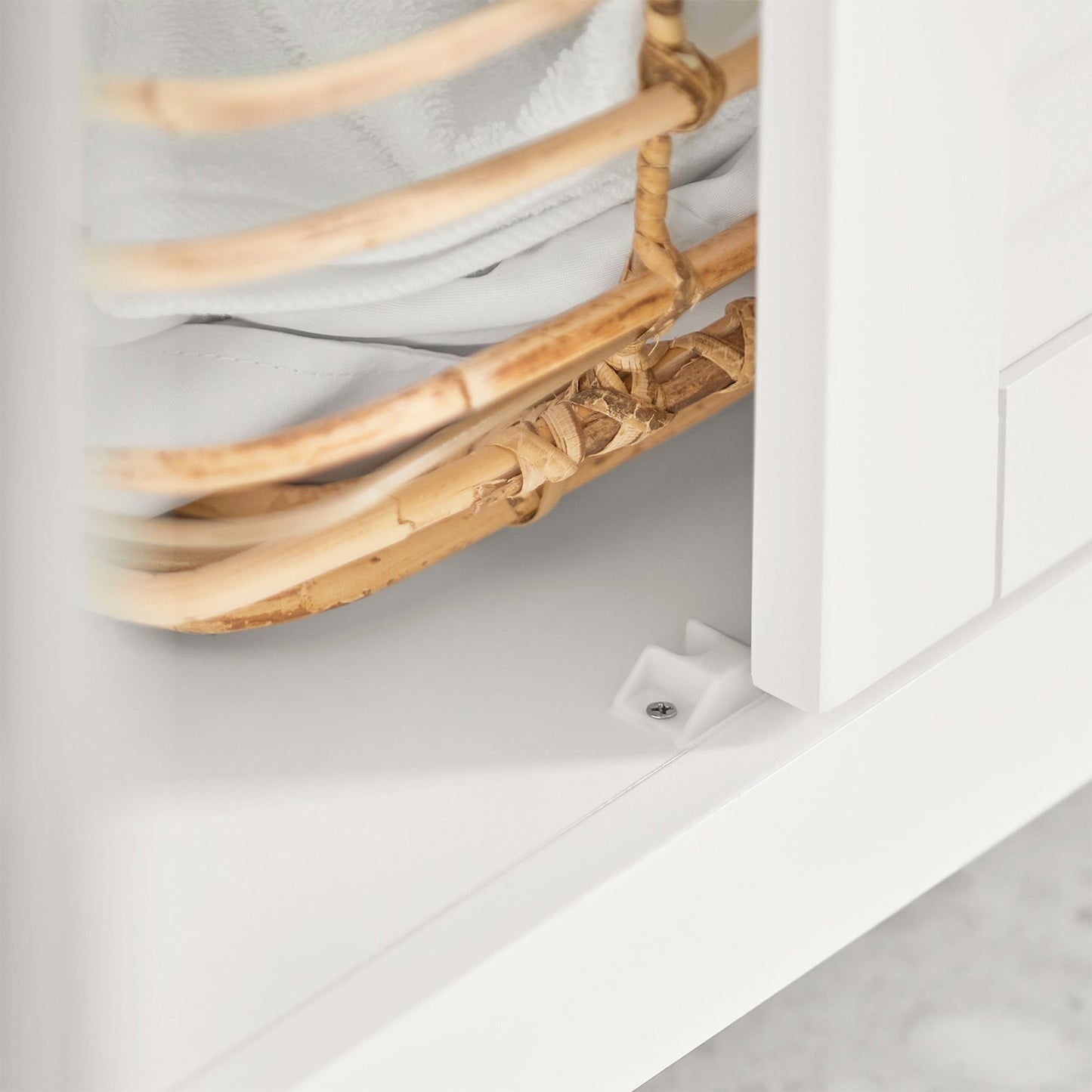 SoBuy Badkamerkast - Lade en 2 Deuren - MDF - Wit - 60x87x35 cm