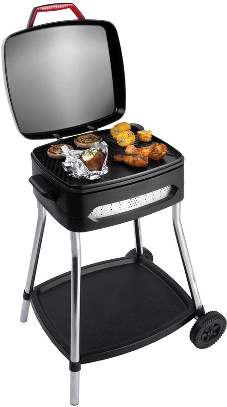 FRITEL barbecue BBQ 3278 - Elektrische bbq / Tafelgrill - Groot Grillopp. 40x36cm - 2000W - Afneembare plaat + Onderstel