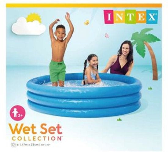 Intex Opblaasbaar Zwembad Crystal - 3 Rings - Opblaaszwembad - 147 cm