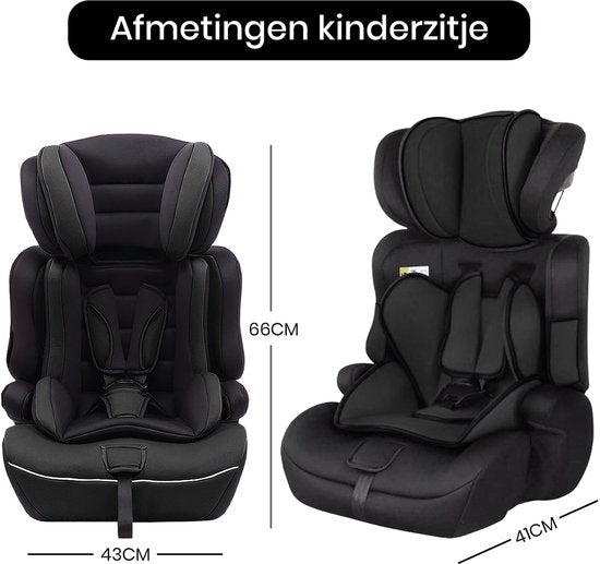 Oemmie Autostoel i-Size - Autostoeltjes - Kinderstoel Auto - Kinderzitje - Autozitje - Groep 1/2/3 (67-150cm) - Zwart