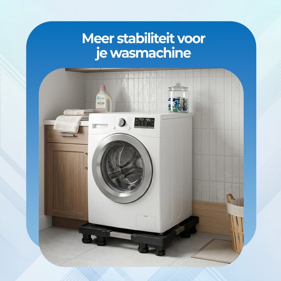Roegaarden Wasmachine Verhoger - Anti-Trilling - Verstelbaar - 8 Poten Stabiliteit - Gemakkelijk te installeren