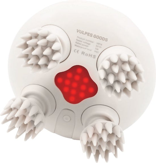 Vulpes Goods® BodyCare - Hoofdmassage Apparaat met Infrarood – Elektrisch Massageapparaat - Scalp Massager - Haarborstel – Stimuleert Haargroei & Bloedsomloop - USB Oplaadbaar