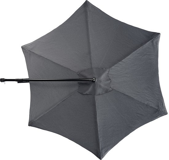 Tristar Zweefparasol - 300cm Rond - Tuin - Verstelbare Hoogte - Incl. kruisvoet & Beschermhoes - PA-7905 - Antraciet