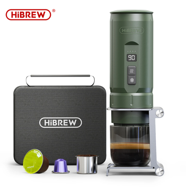 HiBREW H4C Draagbaar Espressoapparaat - Groen - 220 x 75 mm