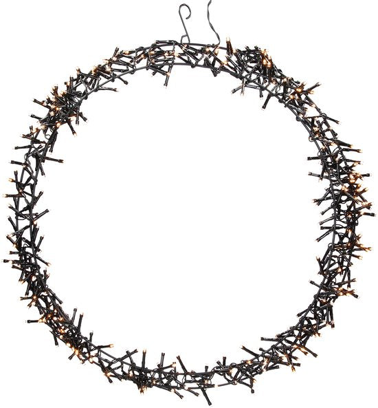 H&S - Kerstkrans - Ring - Ø48cm - 400led - Extra Warm White - 8 standen
