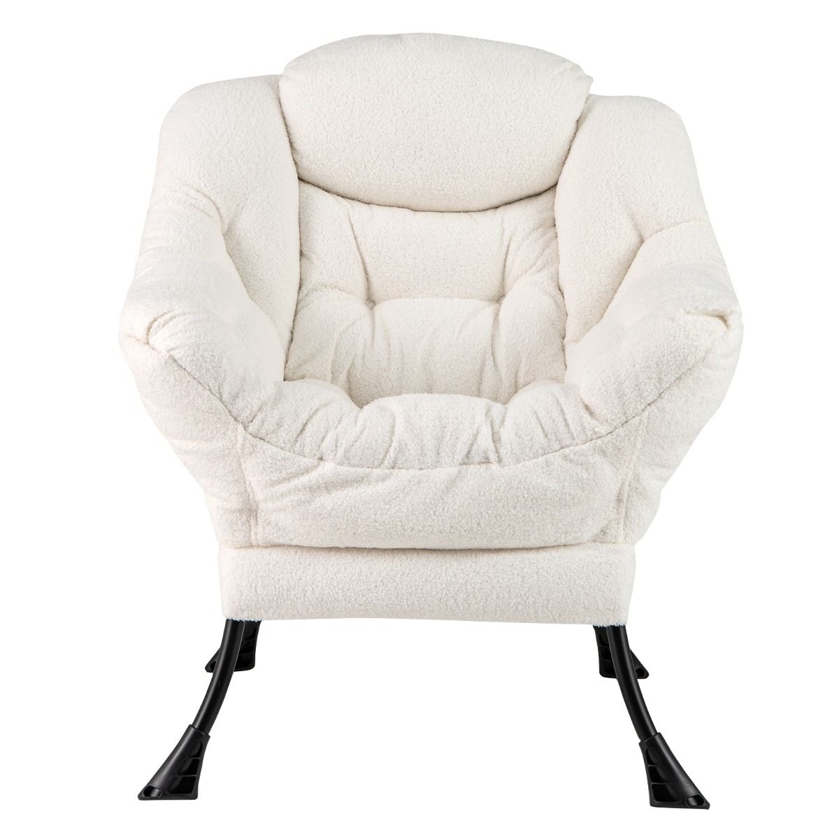 Coast Relaxfauteuil - Gestoffeerde loungestoel met hoofdkussen - Opbergvak - Beige