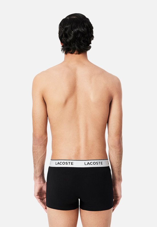 Lacoste 3-Pack Trunks Heren Boxershorts - Zwart - maat M - Slim Fit Stretchkatoen