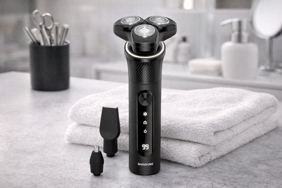 Scheerapparaat Mannen 3-in-1 - Met Trimmer en Neustrimmer - Elektrische scheerapparaat - Nat & Droog Scheren - Baardtrimmer
