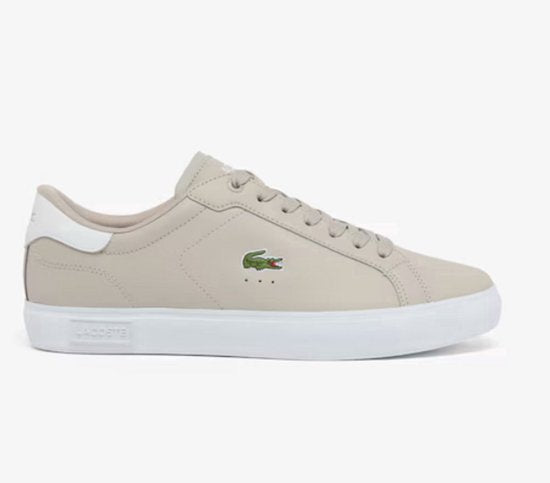 Lacoste POWERCOURT 126 1 SMA GRY/WHT Heren Sneakers - Maat 40 grijs-wit