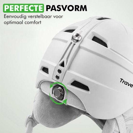 Travelhawk Skihelm - Snowboard Helm - Ski Helm - Unisex - Wit - L