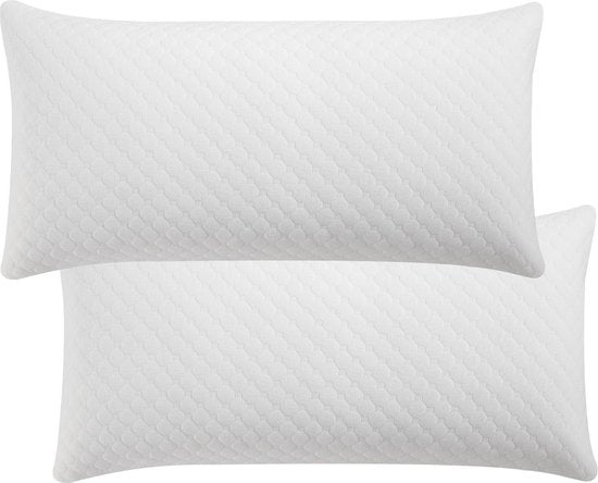 Juskys 2 Stuks Hoofdkussen / Slaapkussen / Kussen - 40 x 80 cm - Memory Foam