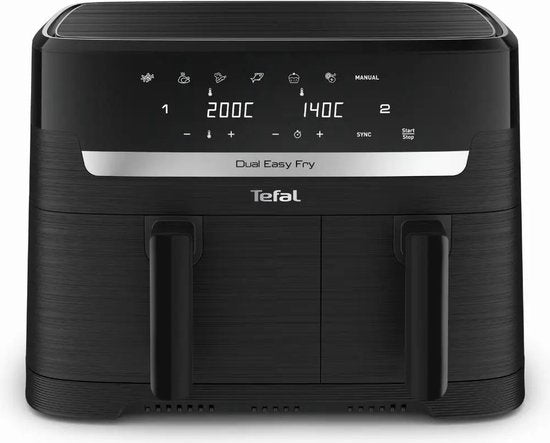Tefal EY901N10 Dual Easy Fry Essential - Airfryer - 2700W - 8,3L - Zwart