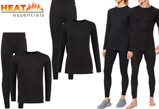 Heat Essentials Thermo Shirt - Zacht en Warm - maat M - Zwart