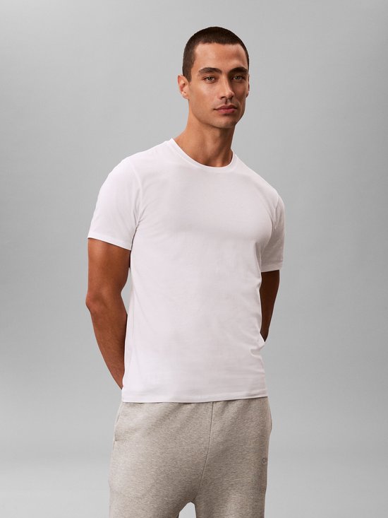 Calvin Klein heren 3P O-hals shirts wit