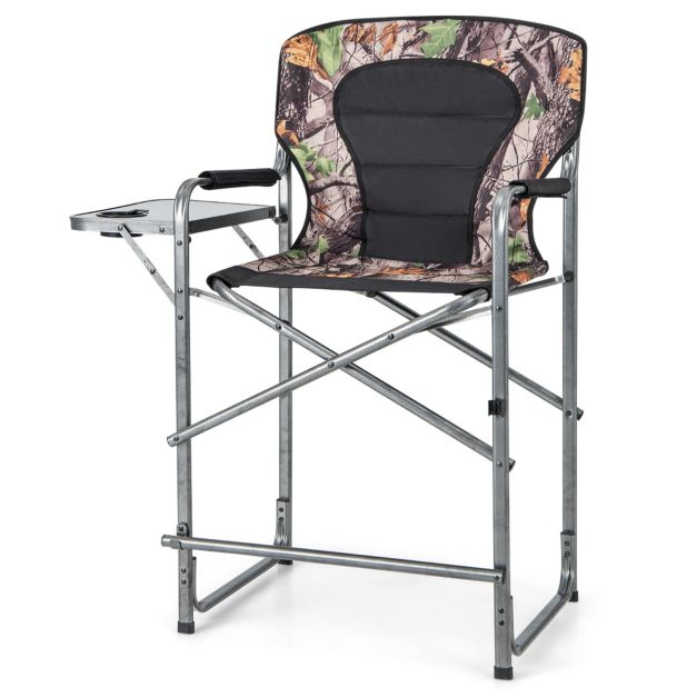 Coast Campingstoel met Tafeltje - Hoog - Max. 150 kg - 62 x 56 x 110 cm - Camouflage