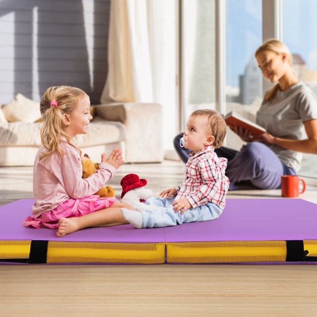 Coast Opvouwbare Turnmat – 122 x 122 x 10 cm – EPE-schuim – Paars