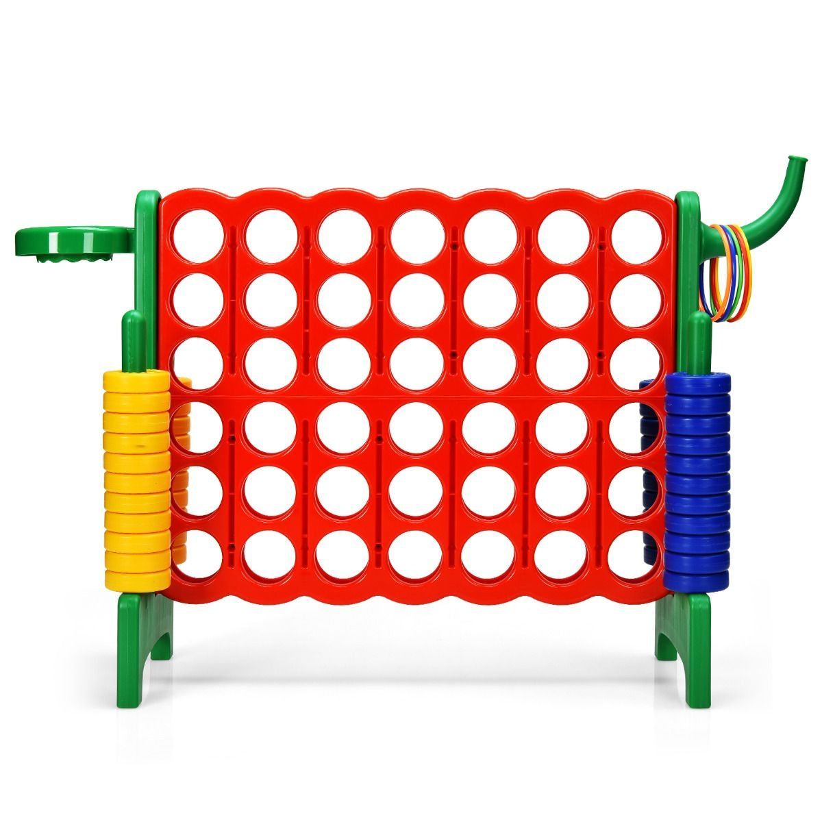 Coast Vier Op Een Rij Speelset - Extra Groot - 74 cm Hoog - Groen/Rood
