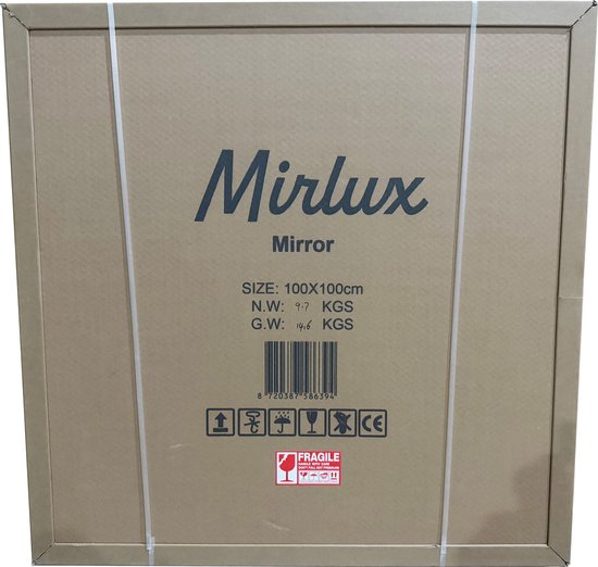 Mirlux Badkamerspiegel met LED Verlichting & Verwarming – Wandspiegel Rond – Anti Condens Douchespiegel - 100CM