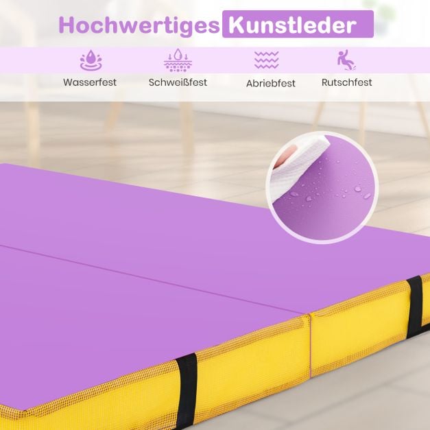 Coast Opvouwbare Turnmat – 122 x 122 x 10 cm – EPE-schuim – Paars