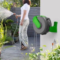 Gardebruk Slanghaspel - Automatisch Oprollen 30 m – Groen Grijs