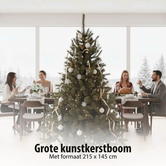 Black Box Trees Toronto Kerstboom Deluxe - Volle Uitstraling met 1282 Takken - Kerstversiering voor Binnen in Huis - Kunstboom van Kunststof - H215 x Ø145 cm - Groen
