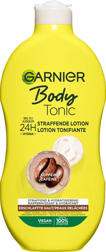 Garnier Body Tonic Verstevigende Bodylotion - Hydrateert tot 24 uur Lang - Met Cafeine - Maakt huid strakker & gladder - 400ml