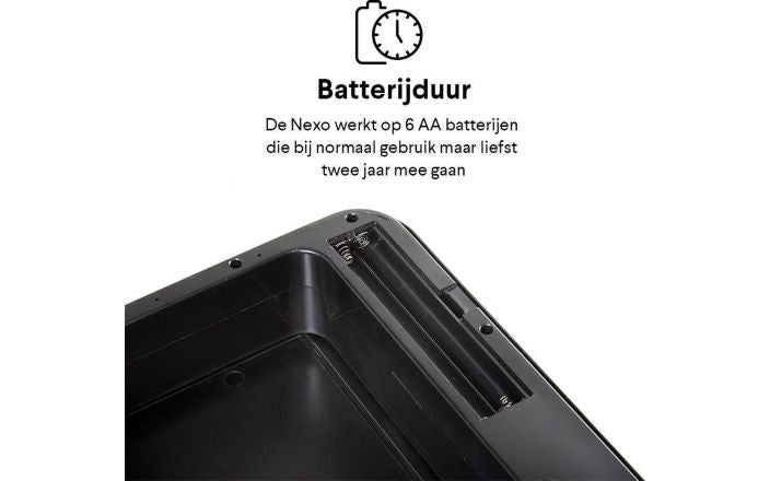 Homra Nexo Sensor Prullenbak – 72L Afvalscheiding (2x12L + 48L) – RVS – Automatisch Openend  – 31.5 x 42 x 82.5 cm -grijs
