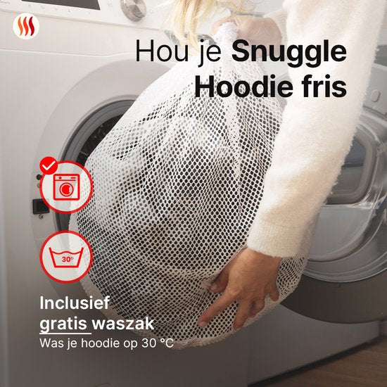 Seranova Verwarmde Hoodie Deken - Elektrische Snuggle Hoodie - Fleece Deken met mouwen - Unisex Verwarmde Trui - Zacht & Warm - Beige