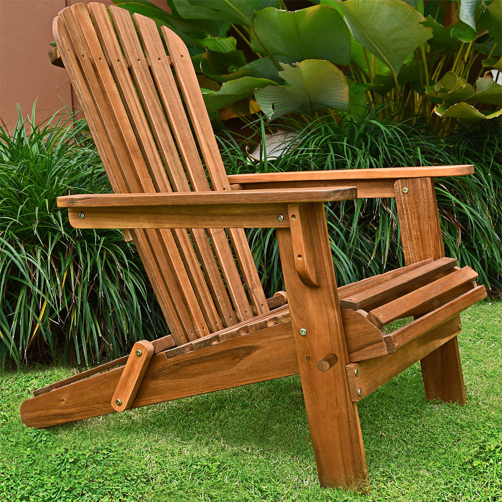 Casaria Adirondack Tuinstoel – Inklapbaar & Ergonomisch – 84 x 69 x 94 cm – Acacia - Bruin