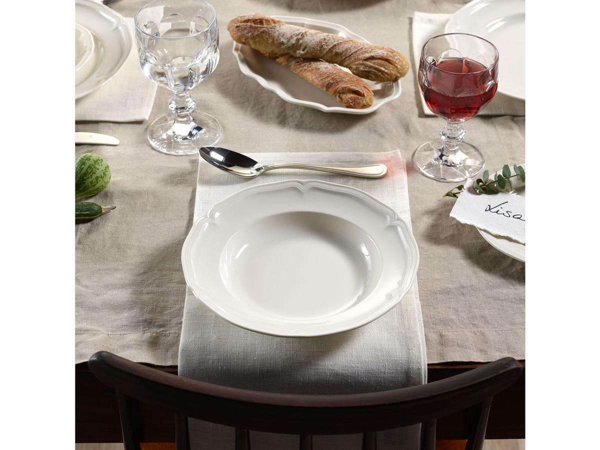 Villeroy & Boch Manoir Diep Bord - Premium Porselein - Ø 23 cm - Set van 6 - Wit