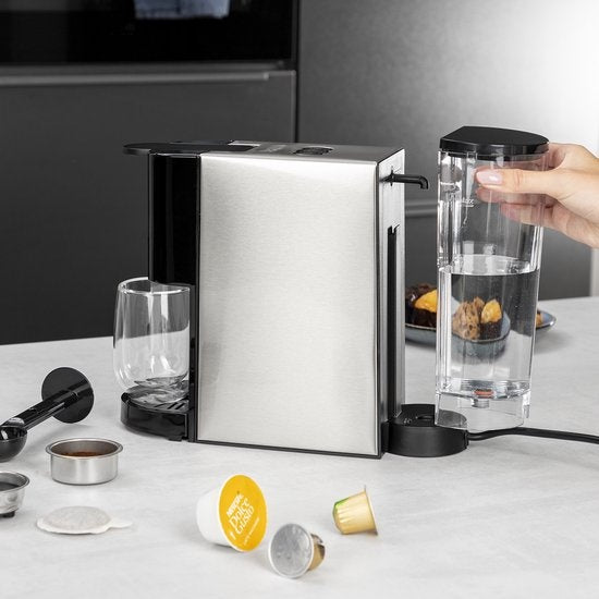 Princess 249450 Multi Capsule Filter-koffiezetapparaat - Staal 4-in-1 - Geschikt voor meerdere koffiesoorten